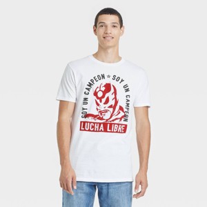 Men's Lucha Libre Short Sleeve Graphic T-Shirt - White M - 1 of 2
