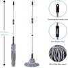 JANSNO Easy Wringing Twist Mop with 2 Reusable Heads, 57.5" Long Handle, Wet Floor Cleaning - 2 of 4