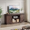 Farmhouse TV Stand and Entertainment Center for TV Up to 65 Inches with Sliding Barn Doors and Adjustable Shelf, for Living Room, Bedroom - 4 of 4