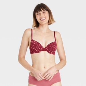 Women's Cotton Lightly Lined Demi T-Shirt Bra - Auden™ - 1 of 4