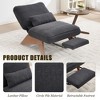MOONMISS Comfortable Circle Velvet Adjustable Accent Chair and Footrest Set, Thick-Padded Lounge Chair For living room - 4 of 4