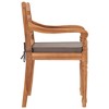vidaXL Batavia Chairs 2 pcs with Dark Gray Cushions Solid Teak Wood - 4 of 4
