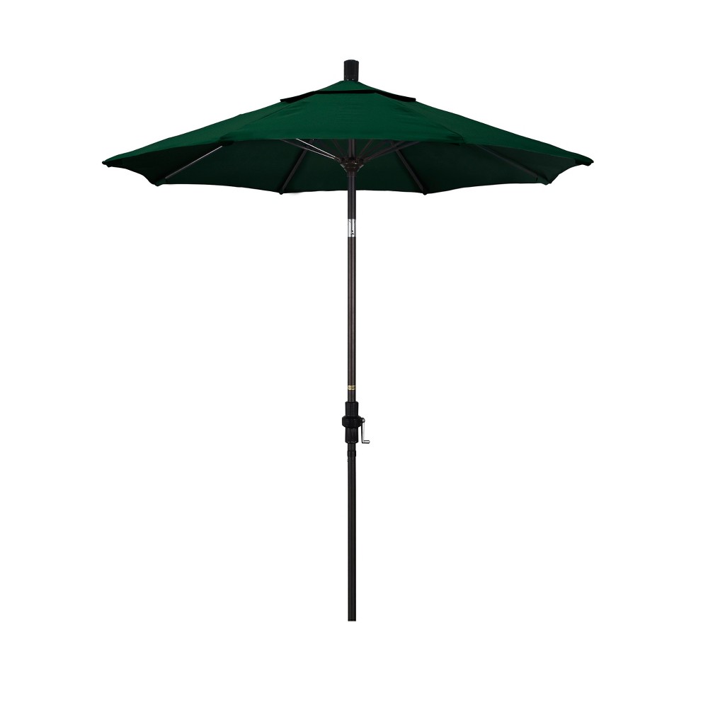 7.5' Aluminum Collar Tilt Crank Patio Umbrella - Green Olefin