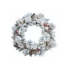 NOMA Snow Dusted 24 Inch Pre Lit Battery Operated Artificial Christmas Wreath with Frosted Fir 9 Foot Christmas Garland Home Holiday Mantle Decor - 2 of 4