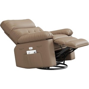 Acekool Power Recliner Chair with Heat & Massage, Swivel Rocker, USB Port, Cup Holders, Side Pockets, Extra-Wide Seat, Living Room - 1 of 4