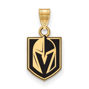 Black Bow Jewelry 14k Yellow Gold Plated Sterling Silver Vegas Golden Knights NHL Small Pendant - 1 of 2
