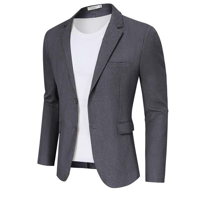 Men Sport Coats Big and Tall Blazers for Men Business Casual Suit Jacket Regular Fit Fashion Lightweight, 5 of 7
