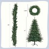 6FT Pre-Lit Aspen Fir Artificial Christmas Tree Set with Wreath & Garland, Xmas Tree with Multi-Color LED Lights - Maison Boucle - 3 of 4