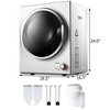 Costway Electric Tumble Compact Cloth Dryer Stainless Steel Wall Mounted 1.5 cu .ft. - 3 of 4