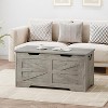 Storage Chest, Wood Large Toy Box,Toy Chest for Boys Girls, Storage Bench with Safety Hinge, Farmhouse Storage Trunk - 4 of 4