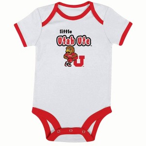 NCAA Utah Utes Infant Boys' 3pk Bodysuit - 1 of 4