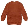 Girls Sweater Cardigan Open Front Longline Sweater Cable Knit Sweater Long Sleeve Color Block Sweater,Reddish Brown(with Pocket) - 2XL - 4 of 4