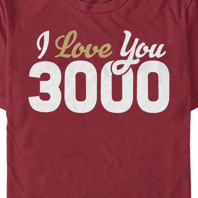 Men's Marvel Avengers: Endgame Valentine's Day Iron Man I Love You 3000 T-Shirt, 2 of 6