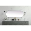 Elegant Lighting Metal Frame Oval Mirror 24x60 Inch in Black - 4 of 4