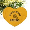 Missouri Western State University Griffons Heart Love Wood Christmas Tree Holiday Ornament - 2 of 3