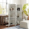 HOMCOM 67" Tall Wood Privacy Screen Room Divider with 3 Display Shelves, and Folding Storage for Bedroom or Home Office - 2 of 4