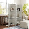 HOMCOM 67" Tall Wood Privacy Screen Room Divider with 3 Display Shelves, and Folding Storage for Bedroom or Home Office - image 2 of 4