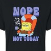 Women's - SpongeBob SquarePants - Not Today Spongebob Cropped Graphic T-Shirt - 2 of 4