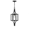 Savoy House Raeburn 1 - Light Pendant in  Matte Black/Weathered Brushed Brass - 3 of 4