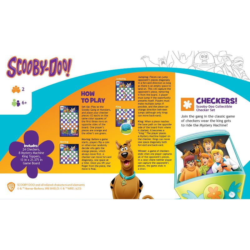 MasterPieces Officially licensed Scooby Doo Checkers Board Game for Families and Kids ages 6 and Up, 4 of 7
