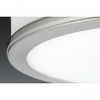Progress Lighting, Bezel Collection, 1-Light LED Flush Mount, Brushed Nickel, Etched White Glass Shade - 4 of 4