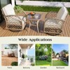 Aukfa 3-piece Outdoor Chair & Table Set, 2 Rocking Chairs and a Square Table for Garden, Patio, or Balcony - 2 of 4