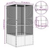 vidaXL Bird Cage Anthracite Galvanized Steel Large Bird Cage - Anthracite 43.7" x 42.1" x 83.3" - 4 of 4