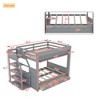 NicBex Full Size Convertible Bunk Bed with Guardrail and 3 Drawers,Wood Loft Bed with Storage Staircase and Bedside Table,Bunk Beds for Bedroom - 3 of 4