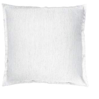 Grey Pinstripe So Soft Linen Pillow