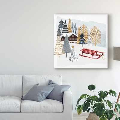Victoria Borges Christmas Chalet II Winter Landscape Canvas Art
