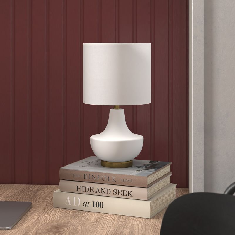 Hampton & Thyme 13.5" Tall Mini Lamp with Fabric Shade , 3 of 9