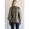 Women's Metallic Knit Pullover Top - Jodifl - 2 of 3