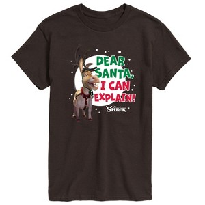 Men's - Shrek - Dear Santa I Can Explain Short Sleeve Graphic T-Shirt - 1 of 3