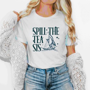 Simply Sage Market Spill The Tea Sis Boat Short Sleeve Tee - 1 of 4