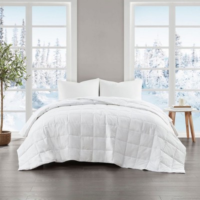 NicBex Twin/King Size Goose Feather and Down Filling All Seasons Blanket,Fuzzy Cozy Blanket Microfiber for Bed Sofa,White