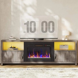 Bestier Modern Entertainment Center with Electric Fireplace Up to 80'' - 1 of 4