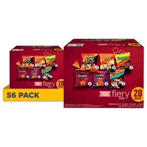 Frito-Lay 2 Pack/28ct Each Snacks Fiery Mix Party Size Spicy Variety Pack - 1 of 4