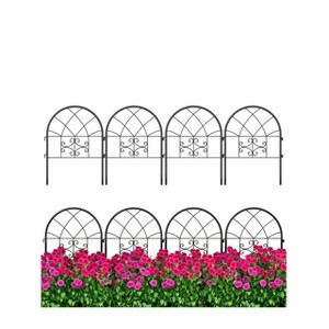 Garden Fence Panel, Arched No Dig Fencing Border Outdoor, Rustproof Metal Animal Barrier for Pet, Garden Edging Border for Garden, Yard,Flower Beds. - 1 of 4