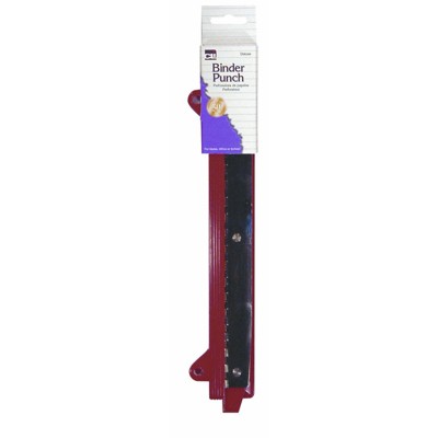 Charles Leonard Binder 3 Hole Paper Hole Punch, Metal, Assorted Colors (Case of 6)