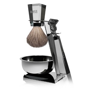 EGIZIANO by Bass Blades | Inspired Design Shave Set w/ Badger Bristle Brush - 1 of 2