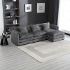 NicBex Chenille L-Shaped Convertible Sectional Sofa with Movable Pedals and Detachable Armrests for Living Room,Apartment,Gray - 2 of 4