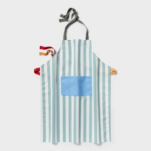 Adult Striped Apron Green - Pillowfort™ - 1 of 4