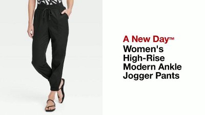 Women s High rise Modern Ankle Jogger Pants A New Day Target