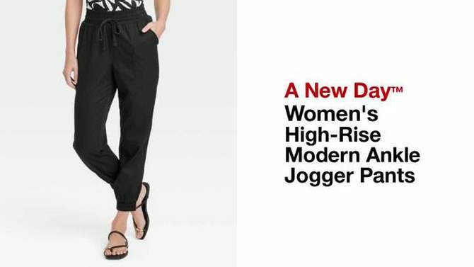 Women's High-Rise Modern Ankle Jogger Pants - A New Day™, 2 of 10, play video