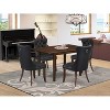 5-Piece Mahogany Finish Solid Wood Top - Rectangular Dining Room Set  - Seats 4 - 2 of 4