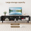 TV Stands, Entertainment Center with 2 Large Storage Cabinets for TVs Up to 75 Inches, TV Stands for Living Room, Bedroom, Office - 4 of 4