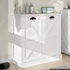 TIRAMISUBEST White Laundry Sorter Cabinet - 2-Bin Tilt-Out Hamper & Buffet Top, Farmhouse Style Storage for Mudroom, Bathroom or Laundry Room - 4 of 4