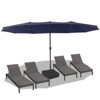 COZONY 15FT Double-Sided Patio Umbrella with Base, Outdoor Market Umbrella with Crank, Poolside Garden Backyard Shade Umbrella - 4 of 4