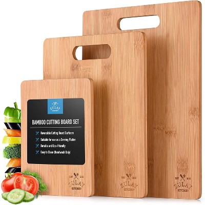 Zulay Kitchen Bamboo Wooden Cutting Boards