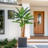 Artificial Banana Tree, Large Faux Banana Leaf Plant with Grey Planter for Indoor Decor - 2 of 4